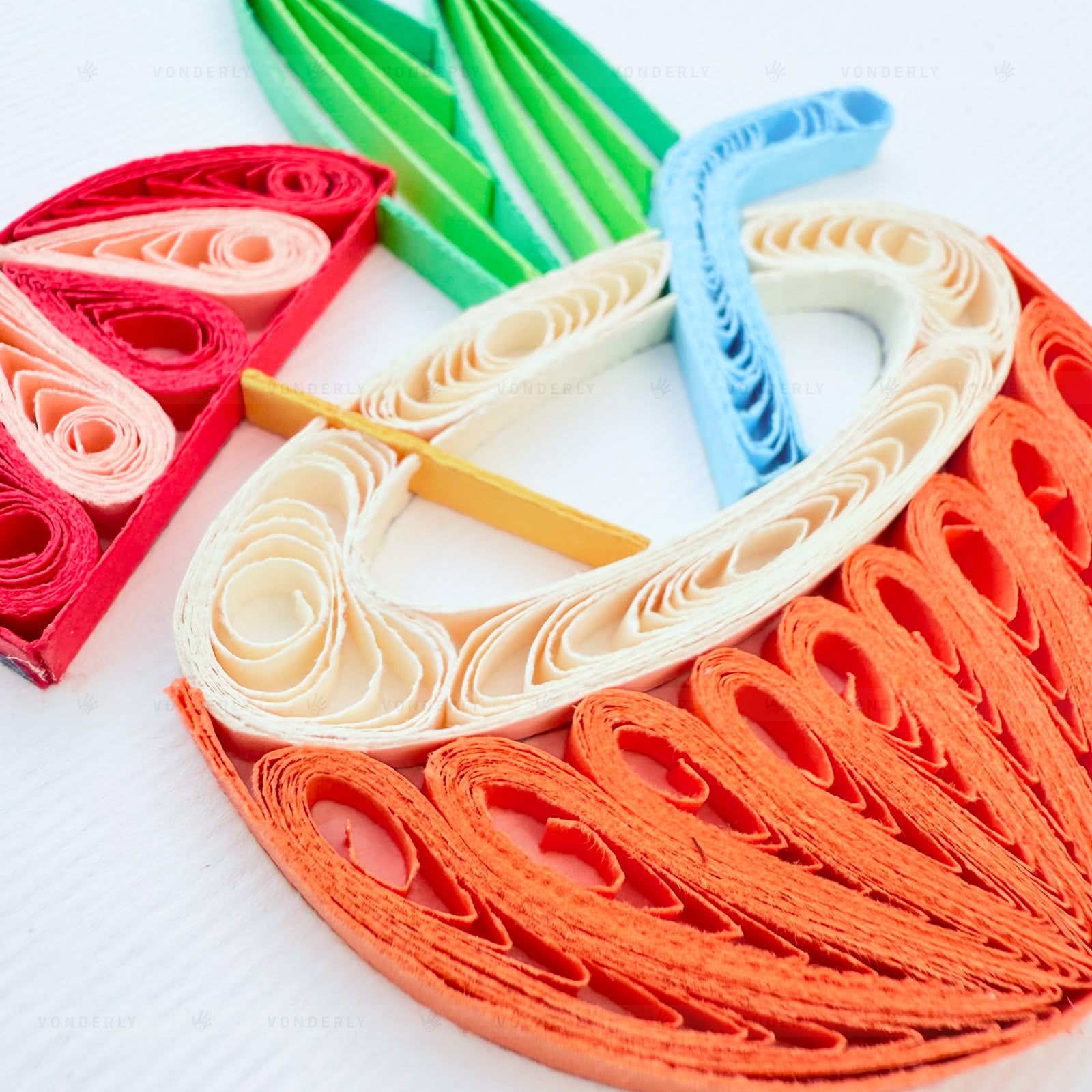 Handmade Quilled Tropical Card | Eco-friendly Greeting Card for Summer & Travel Lovers