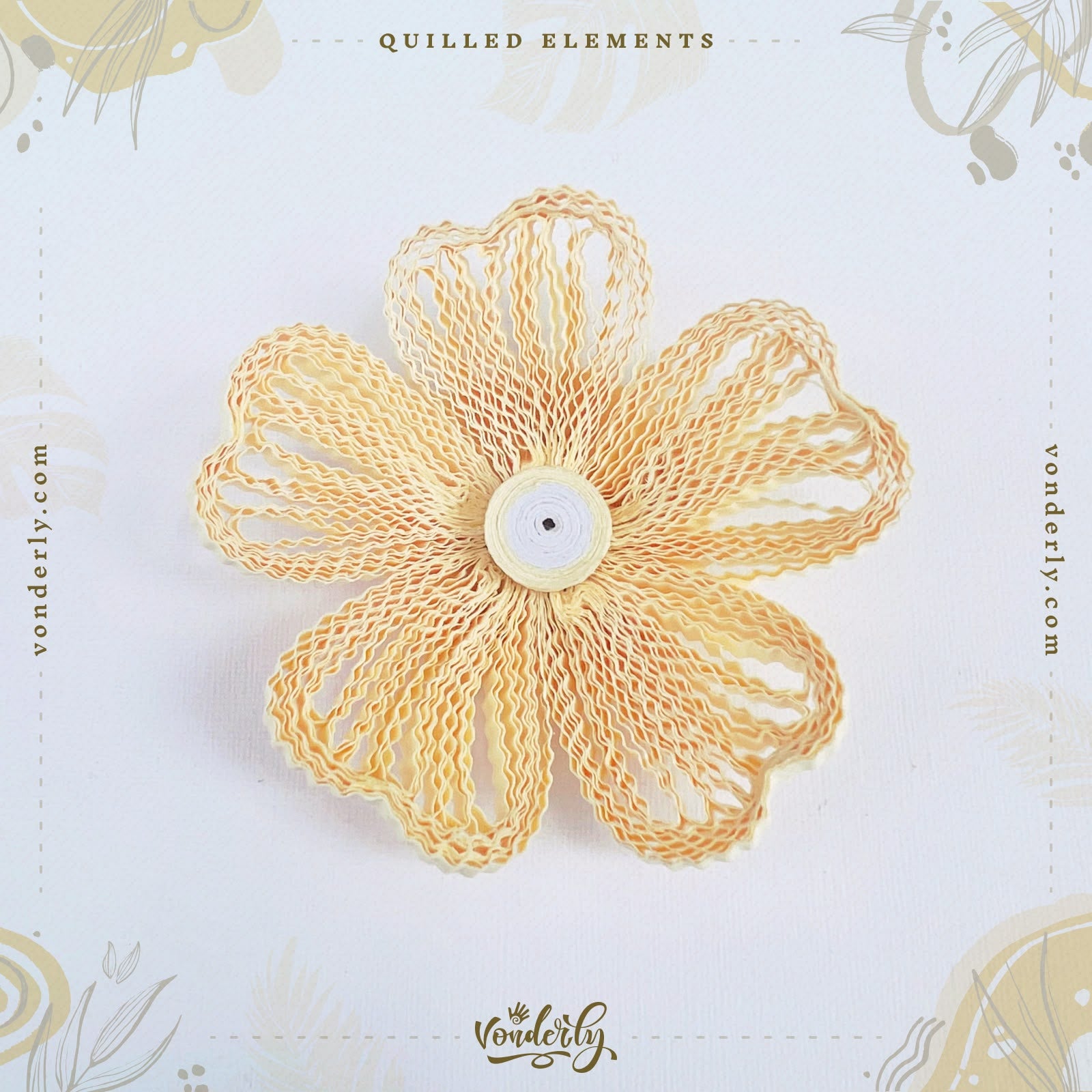 4/12/24/60 Pcs Handmade 3D Curly Heart Flower by Vonderly | Eco-Friendly DIY Craft Supplies