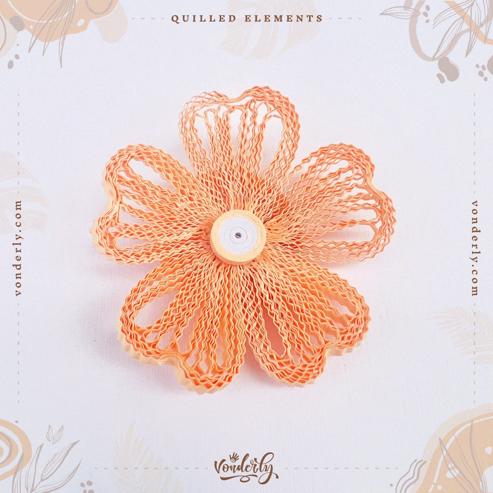 4/12/24/60 Pcs Handmade 3D Curly Heart Flower by Vonderly | Eco-Friendly DIY Craft Supplies