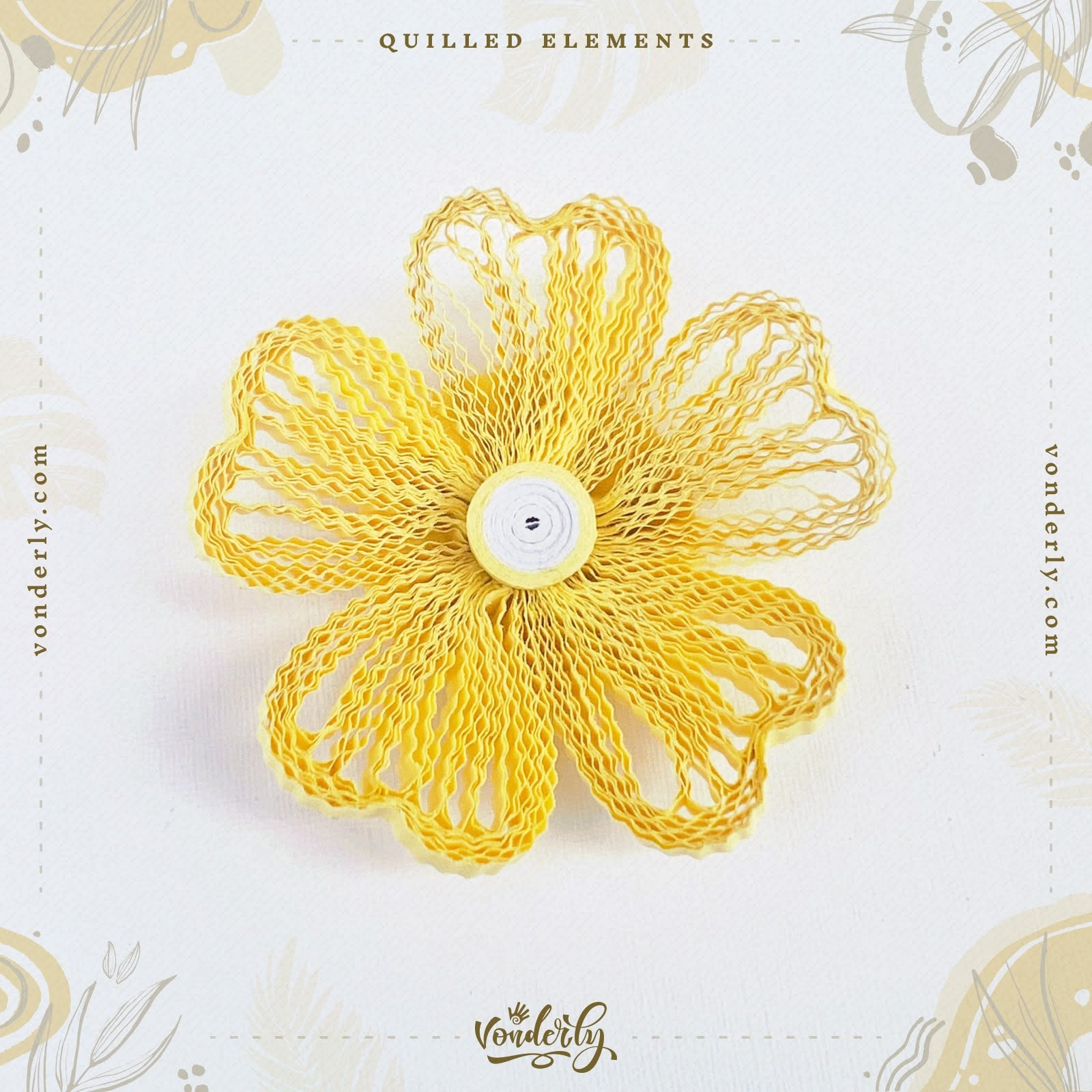 4/12/24/60 Pcs Handmade 3D Curly Heart Flower by Vonderly | Eco-Friendly DIY Craft Supplies