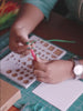 Specialist artisan hand-quilling a paper greeting card from first coil to finished card in the Vonderly studio in Jaffna, Sri Lanka, shown in timelapse.